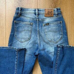 Lee Distressed Denim Flare Jeans